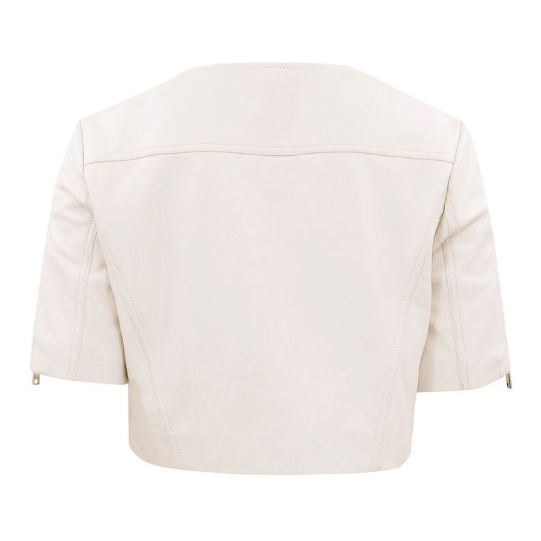 Kirsi 21 Short Sleeve Leather Biker Jacket image number null